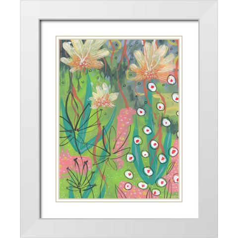 My Tropical Blooms White Modern Wood Framed Art Print with Double Matting by Randy Noble Fine Art