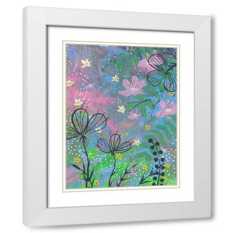 Pinks White Modern Wood Framed Art Print with Double Matting by Randy Noble Fine Art
