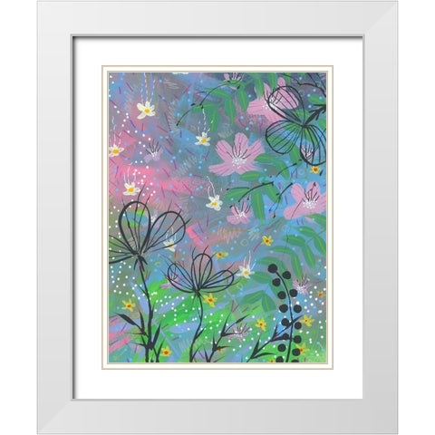 Pinks White Modern Wood Framed Art Print with Double Matting by Randy Noble Fine Art