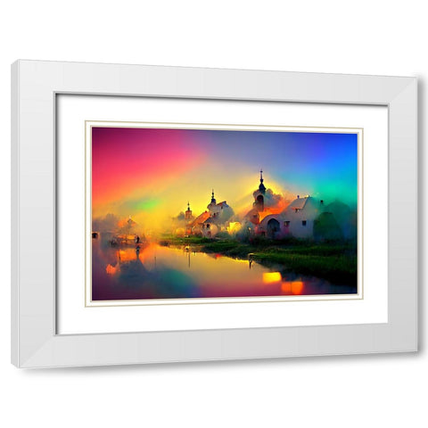 D003 Medieval Landscapes White Modern Wood Framed Art Print with Double Matting by Heere, Ray