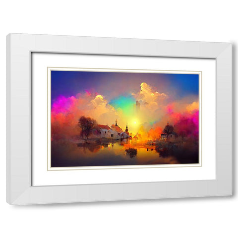 D006 Medieval Landscapes White Modern Wood Framed Art Print with Double Matting by Heere, Ray