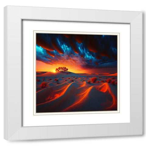 Desert Of Dreams 9 White Modern Wood Framed Art Print with Double Matting by Heere, Ray