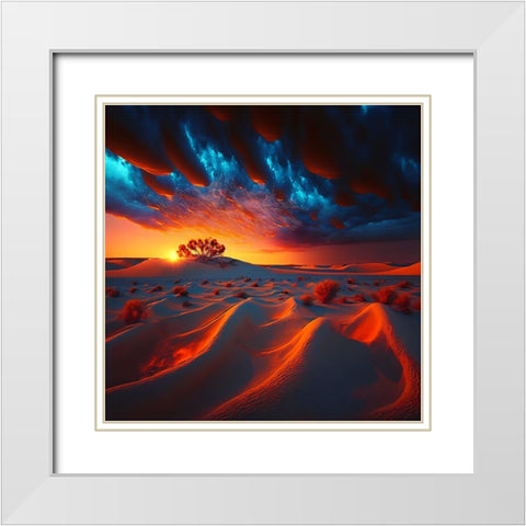 Desert Of Dreams 9 White Modern Wood Framed Art Print with Double Matting by Heere, Ray