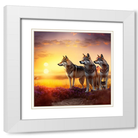 North American Wildlife 52 White Modern Wood Framed Art Print with Double Matting by Heere, Ray