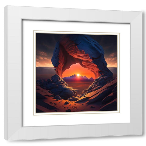 Desert Of Dreams 13 White Modern Wood Framed Art Print with Double Matting by Heere, Ray