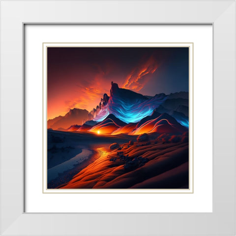 Desert Of Dreams 17 White Modern Wood Framed Art Print with Double Matting by Heere, Ray
