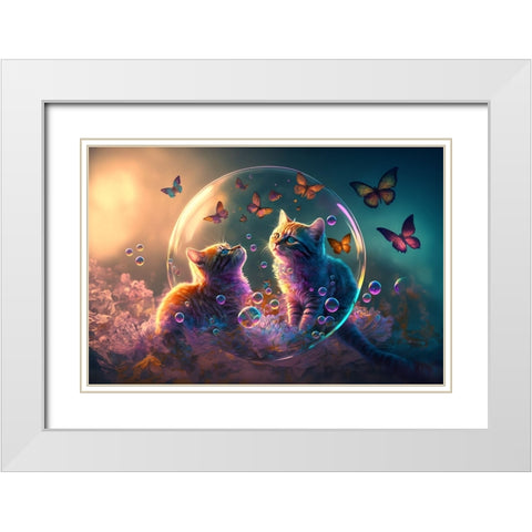 Mystical Morning 11 White Modern Wood Framed Art Print with Double Matting by Heere, Ray
