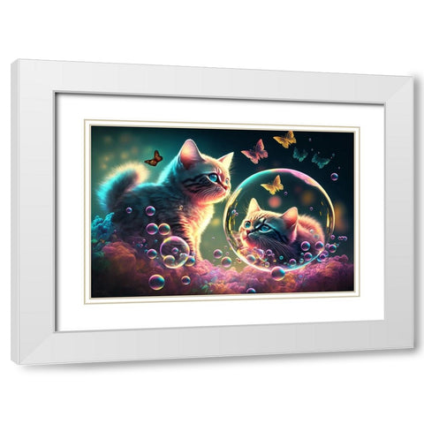 Mystical Morning 12 White Modern Wood Framed Art Print with Double Matting by Heere, Ray