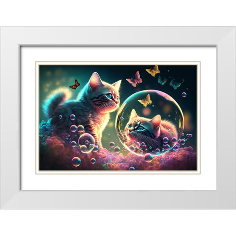 Mystical Morning 12 White Modern Wood Framed Art Print with Double Matting by Heere, Ray