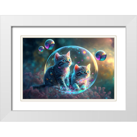 Mystical Morning 13 White Modern Wood Framed Art Print with Double Matting by Heere, Ray