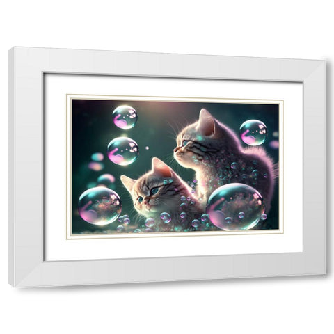 Mystical Morning 15 White Modern Wood Framed Art Print with Double Matting by Heere, Ray