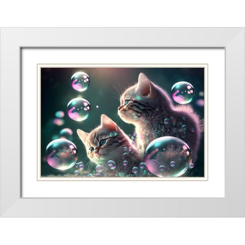 Mystical Morning 15 White Modern Wood Framed Art Print with Double Matting by Heere, Ray