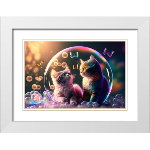 Mystical Morning 16 White Modern Wood Framed Art Print with Double Matting by Heere, Ray