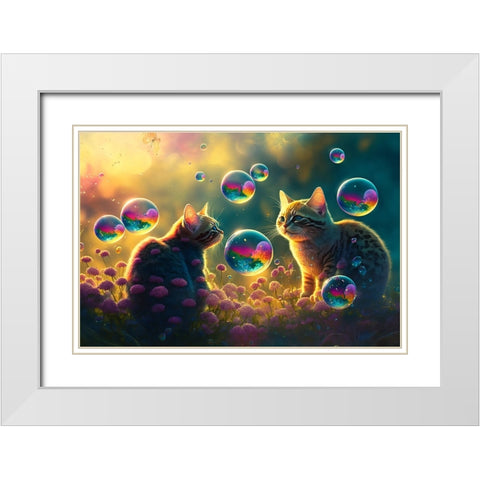 Mystical Morning 17 White Modern Wood Framed Art Print with Double Matting by Heere, Ray