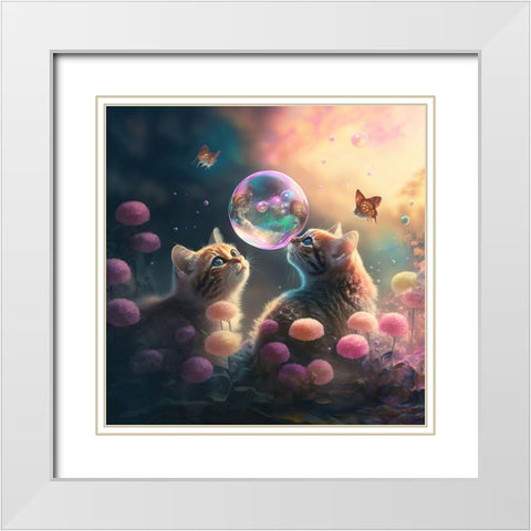 Mystical Morning 18 White Modern Wood Framed Art Print with Double Matting by Heere, Ray