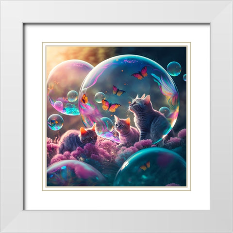 Mystical Morning 23 White Modern Wood Framed Art Print with Double Matting by Heere, Ray