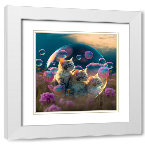 Mystical Morning 24 White Modern Wood Framed Art Print with Double Matting by Heere, Ray