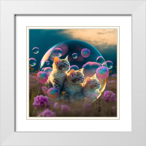 Mystical Morning 24 White Modern Wood Framed Art Print with Double Matting by Heere, Ray