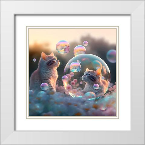 Mystical Morning 26 White Modern Wood Framed Art Print with Double Matting by Heere, Ray