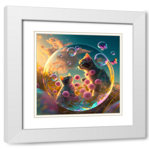 Mystical Morning 29 White Modern Wood Framed Art Print with Double Matting by Heere, Ray
