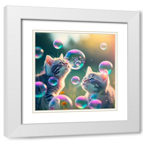 Mystical Morning 30 White Modern Wood Framed Art Print with Double Matting by Heere, Ray