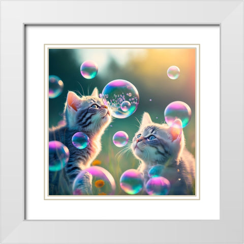 Mystical Morning 30 White Modern Wood Framed Art Print with Double Matting by Heere, Ray