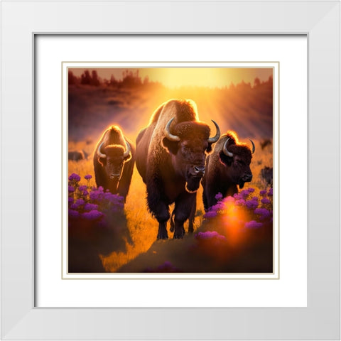 North American Wildlife 61 White Modern Wood Framed Art Print with Double Matting by Heere, Ray
