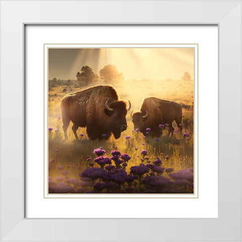 North American Wildlife 66 White Modern Wood Framed Art Print with Double Matting by Heere, Ray