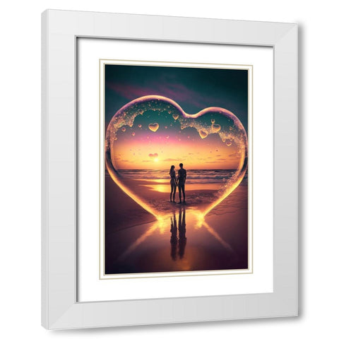 Love Is In The Air 8 White Modern Wood Framed Art Print with Double Matting by Heere, Ray