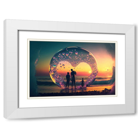 Love Is In The Air 11 White Modern Wood Framed Art Print with Double Matting by Heere, Ray