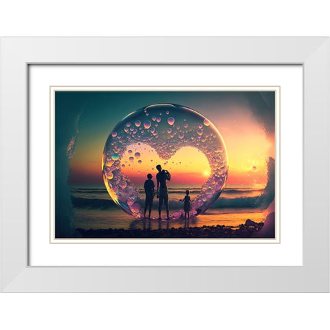 Love Is In The Air 11 White Modern Wood Framed Art Print with Double Matting by Heere, Ray