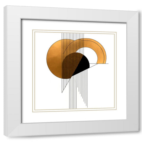 Mid Century Abstract Painting 3 White Modern Wood Framed Art Print with Double Matting by Heere, Ray