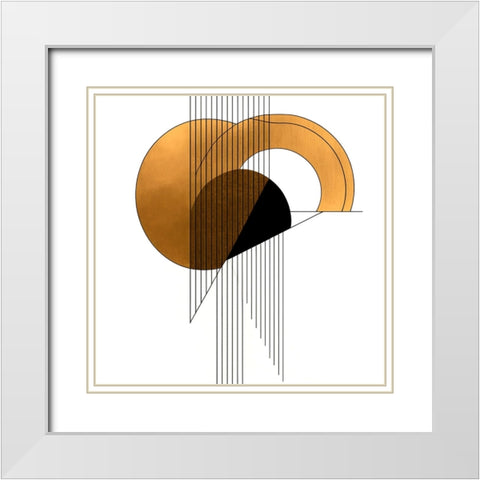Mid Century Abstract Painting 3 White Modern Wood Framed Art Print with Double Matting by Heere, Ray