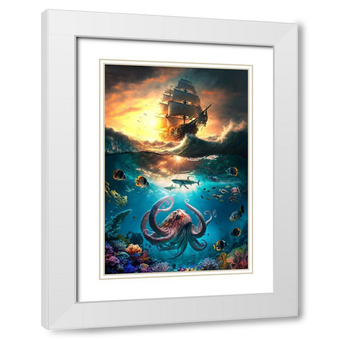 The Flying Dutchman 1 White Modern Wood Framed Art Print with Double Matting by Heere, Ray