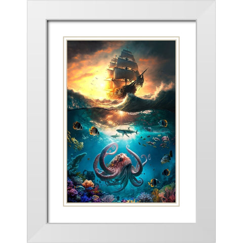 The Flying Dutchman 1 White Modern Wood Framed Art Print with Double Matting by Heere, Ray
