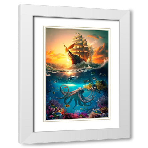The Flying Dutchman 2 White Modern Wood Framed Art Print with Double Matting by Heere, Ray
