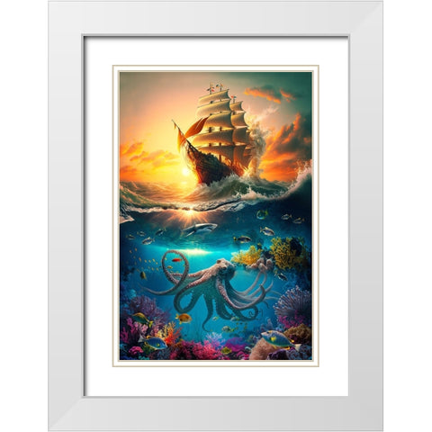 The Flying Dutchman 2 White Modern Wood Framed Art Print with Double Matting by Heere, Ray