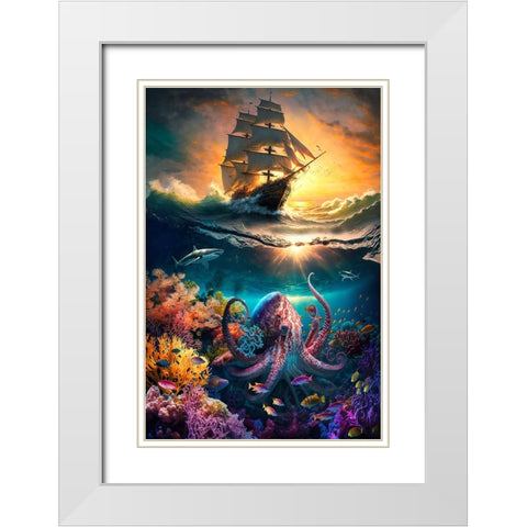 The Flying Dutchman 3 White Modern Wood Framed Art Print with Double Matting by Heere, Ray