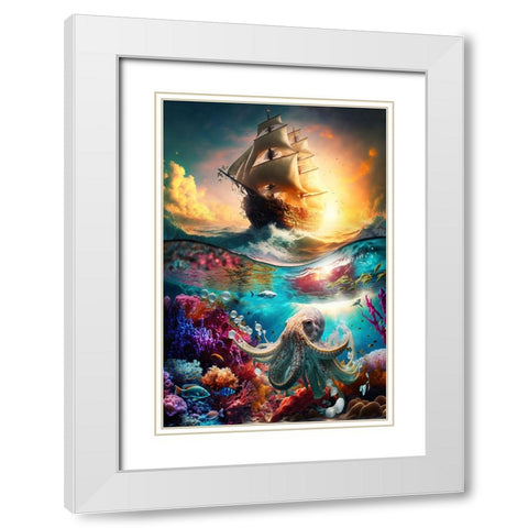 The Flying Dutchman 4 White Modern Wood Framed Art Print with Double Matting by Heere, Ray