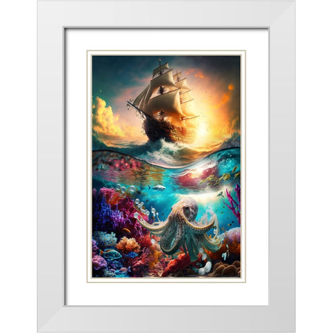 The Flying Dutchman 4 White Modern Wood Framed Art Print with Double Matting by Heere, Ray