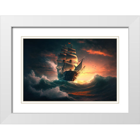 The Flying Dutchman 8 White Modern Wood Framed Art Print with Double Matting by Heere, Ray