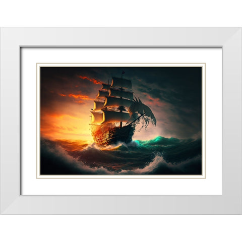 The Flying Dutchman 9 White Modern Wood Framed Art Print with Double Matting by Heere, Ray