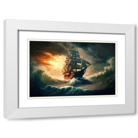 The Flying Dutchman 10 White Modern Wood Framed Art Print with Double Matting by Heere, Ray