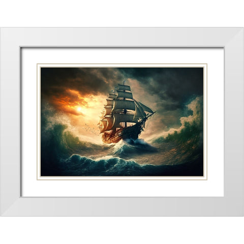 The Flying Dutchman 10 White Modern Wood Framed Art Print with Double Matting by Heere, Ray