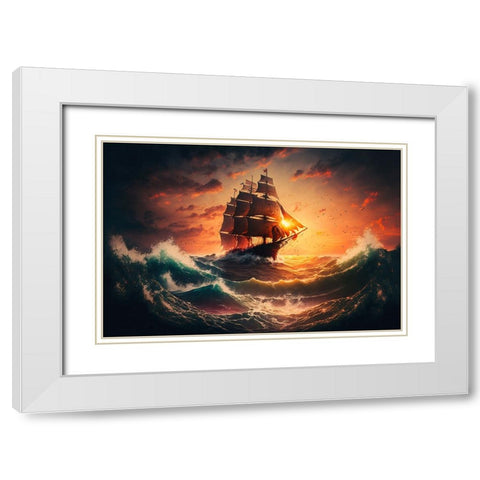 The Flying Dutchman 11 White Modern Wood Framed Art Print with Double Matting by Heere, Ray