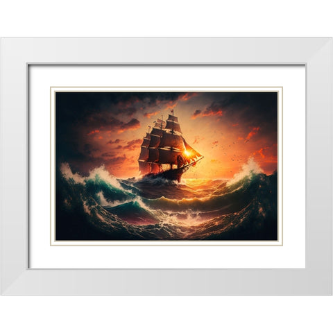 The Flying Dutchman 11 White Modern Wood Framed Art Print with Double Matting by Heere, Ray