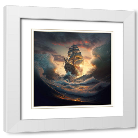 The Flying Dutchman 12 White Modern Wood Framed Art Print with Double Matting by Heere, Ray