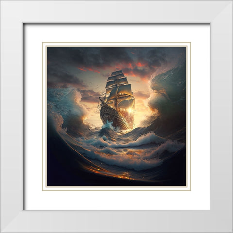 The Flying Dutchman 12 White Modern Wood Framed Art Print with Double Matting by Heere, Ray