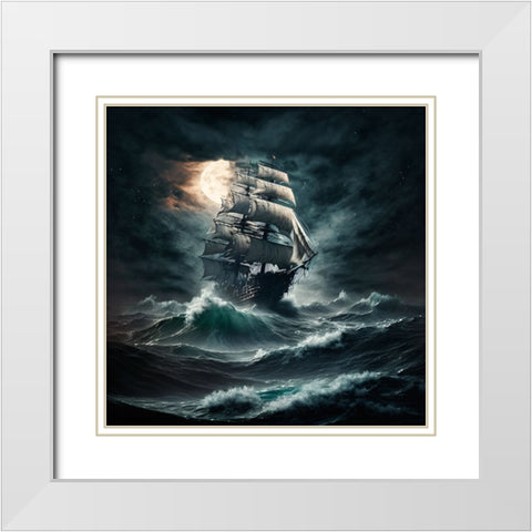 The Flying Dutchman 13 White Modern Wood Framed Art Print with Double Matting by Heere, Ray