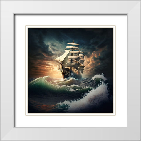 The Flying Dutchman 14 White Modern Wood Framed Art Print with Double Matting by Heere, Ray